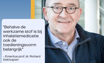 Behalve de werkzame stof is bij inhalatiemedicatie ook de toedieningsvorm belangrijk aldus emeritus prof. dr. Richard Dekhuijzen Radboudumc Nijmegen. Emeritus prof. dr. Richard Dekhuijzen