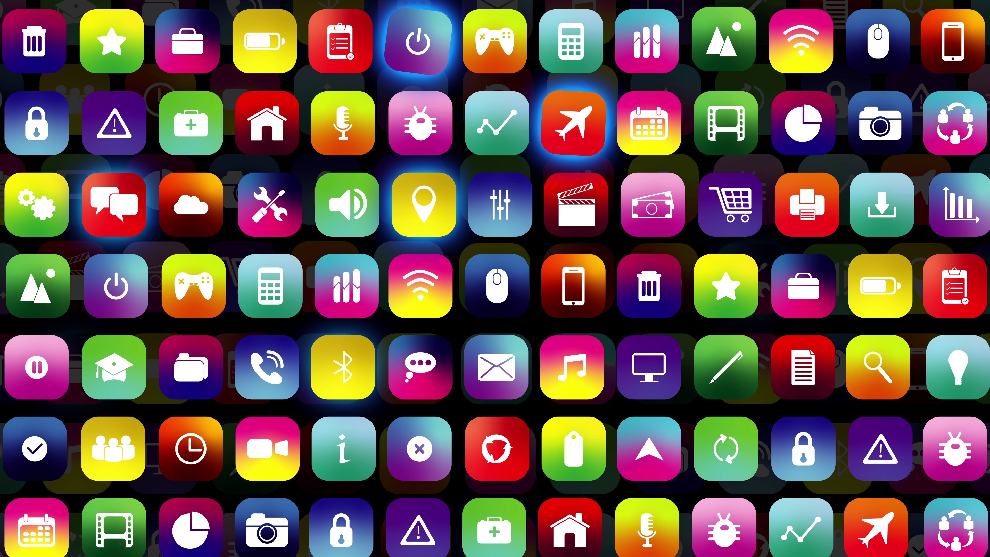 smart phone display showing software app icons application background SBI 351065993